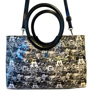 Disney Retro Mickie and Minnie Mouse Box Lunch Crossbody Tote Bag